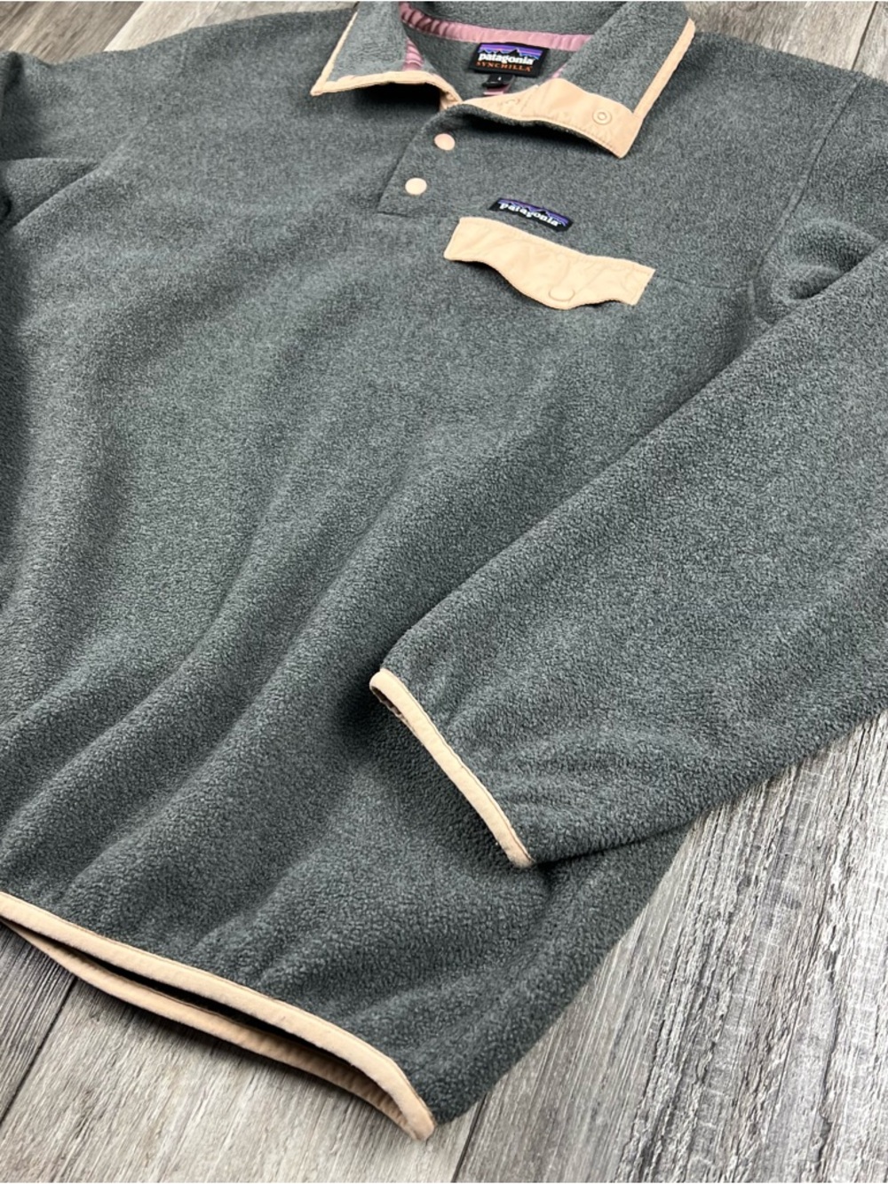 Patagonia Women’s Synchilla Snap-T Fleece Pullover Nickel Rosewater Size Large - Picture 2 of 10